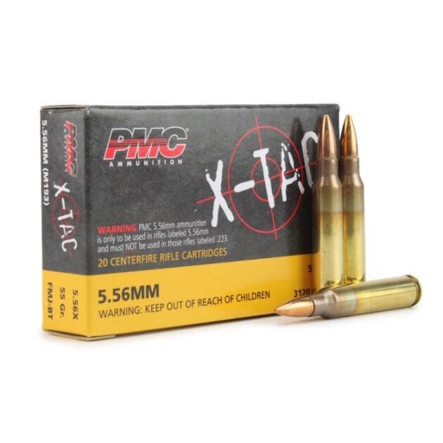 PMC X-TAC 5.56 NATO 55 Grain FMJ-BT Ammo, XM193