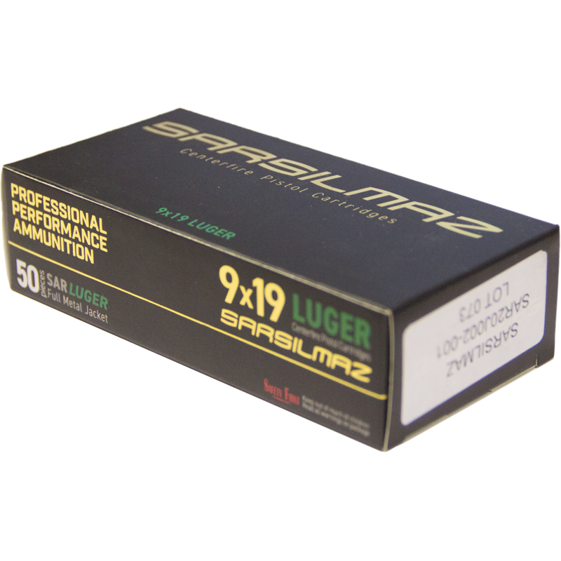 SARSILMAZ 9MM 115GR FMJ Handgun Ammo - 50 Rounds - SAR20J002-001 - Image 4