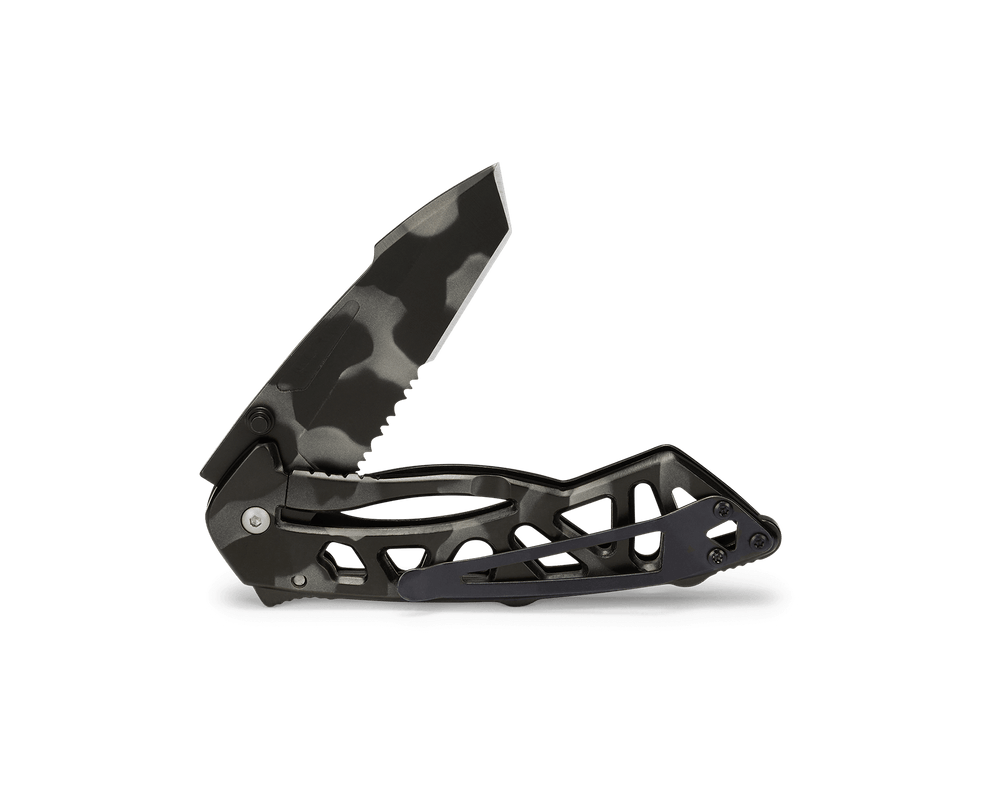 Buck Knives 0870 Bones Partially Serrated Tactical Folding Knife with Clip - Tiger - 0870CMX-B - Image 2