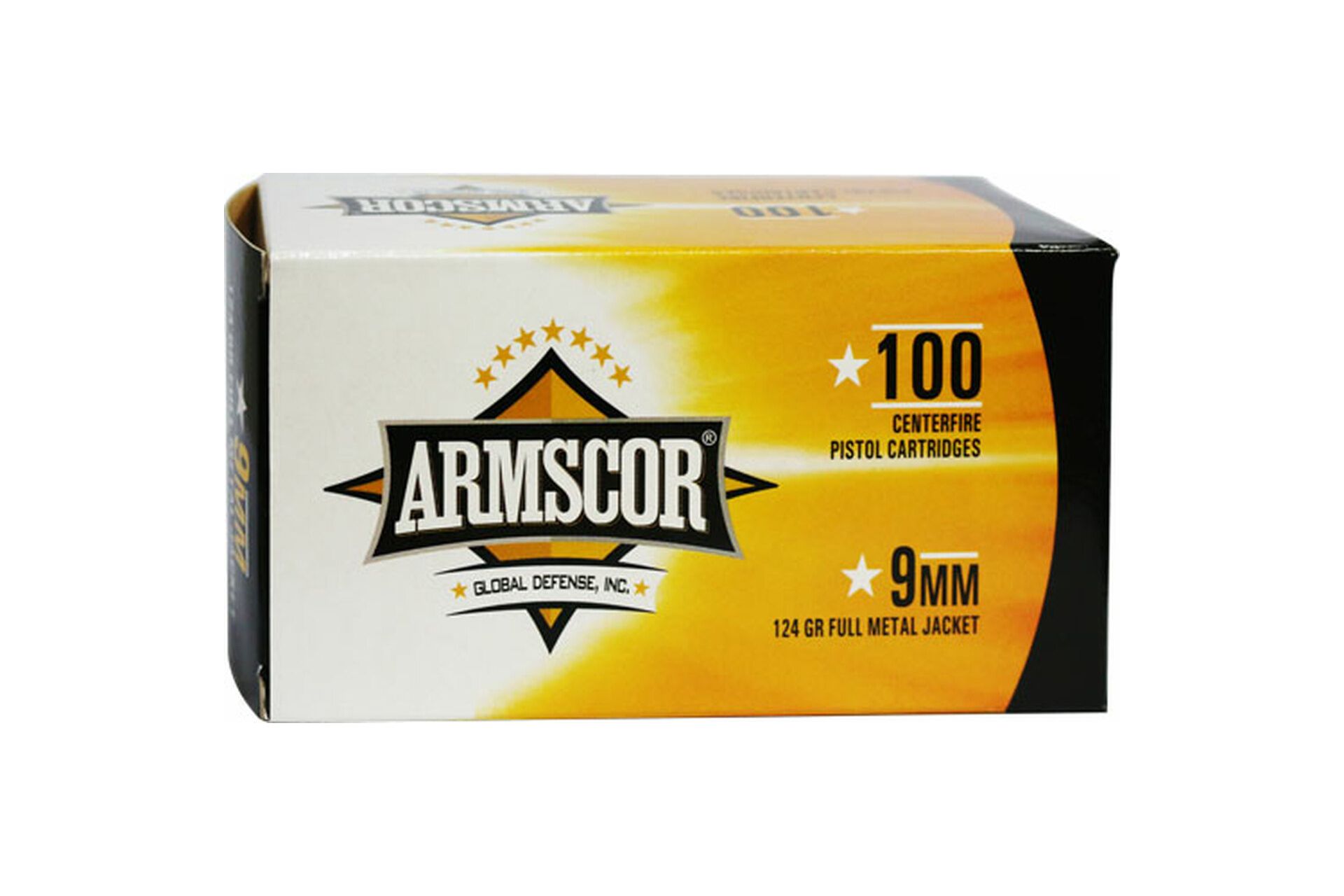 Armscor 50445 Pistol Ammo Value Pack 9mm Luger 124 gr Full Metal Jacket (FMJ) Handgun Ammo - 100 Rounds - 139919
