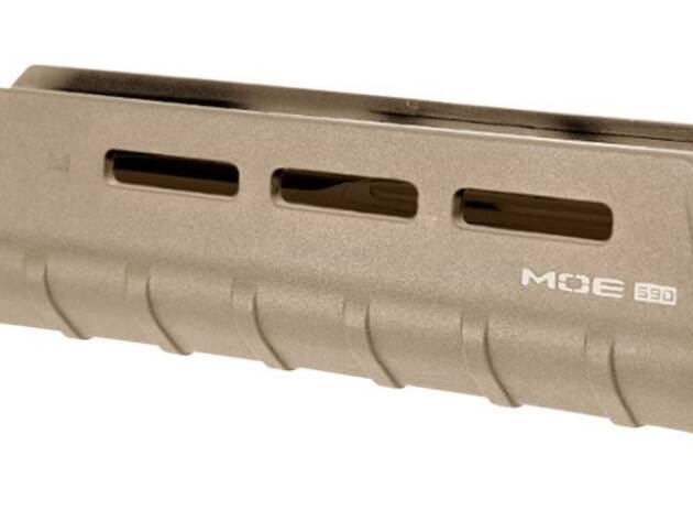 Magpul Industries, MOE M-LOK Forend, Fits Mossberg 590/590A1, Polymer Construction, Features M-LOK Slots, Flat Dark Earth - MPIMAG494FDE