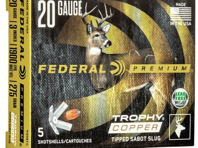 Federal P209TC Premium Vital-Shok 20 Gauge 3" 5/8 oz Sabot Slug Shot Shotgun Ammo - 5 Rounds - P209TC