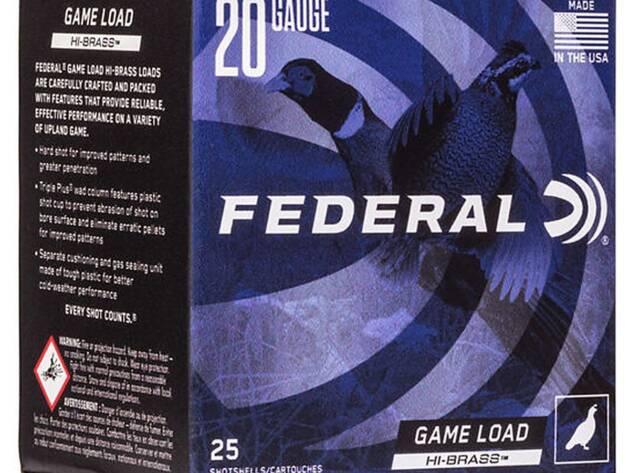 Federal Ammunition H20475 Game-Shok Upland 20 Gauge 2.75" 1 oz 7.5 Shot Shotgun Ammo - 25 Rounds - H20475