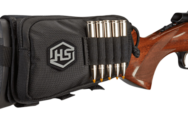 Hunters Specialties 01620 Buttstock Shell Holder With Pouch Holds 5 Cartridges Black Polyester - 155350