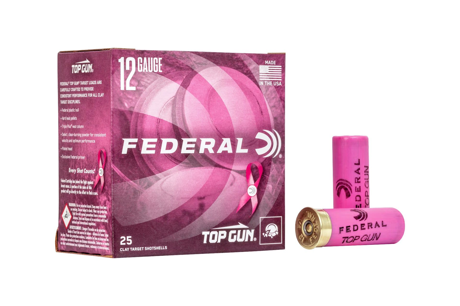 Federal Ammunition TGL12P8 Top Gun Special Edition Pink 12 Gauge 2.75" 1 1/8 oz #8 Shotgun Ammo - 25 Rounds - TGL12P8