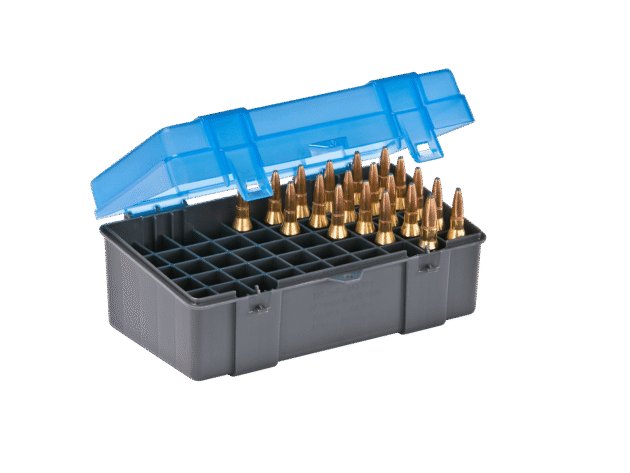 Plano 122950 Rifle Ammo Case - .308 Winchester, Dark Gray/Transparent Blue - PMC122950