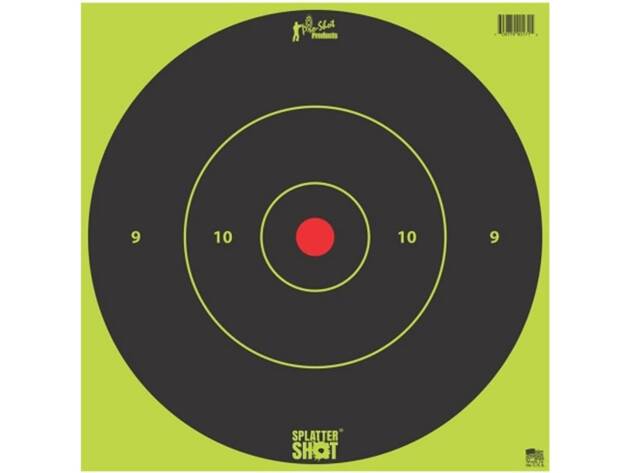 Splatter Shot 12in Green Bullseye Target Heavy Tag Paper - PST12BGREENTG12PK