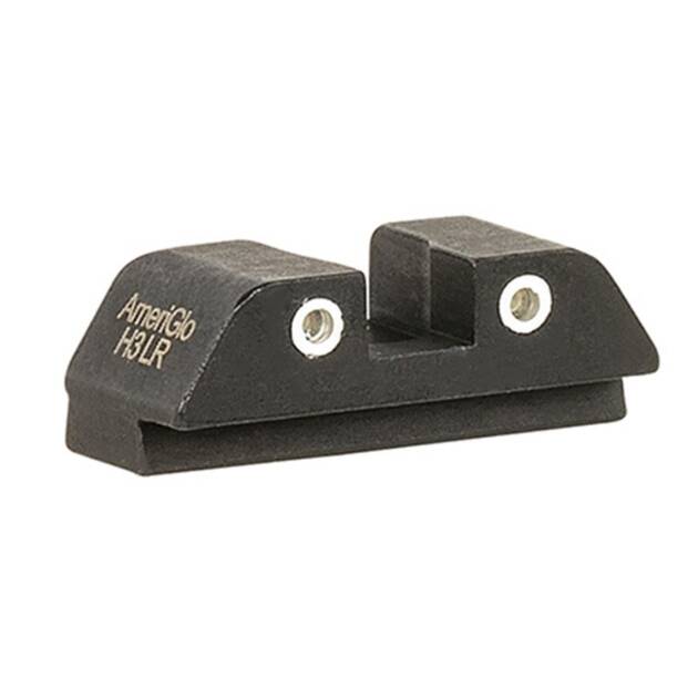 AmeriGlo GL8113R Classic Tritium Rear Sight for Glock Black | Green Tritium with White Outline Rear Sight - 157236