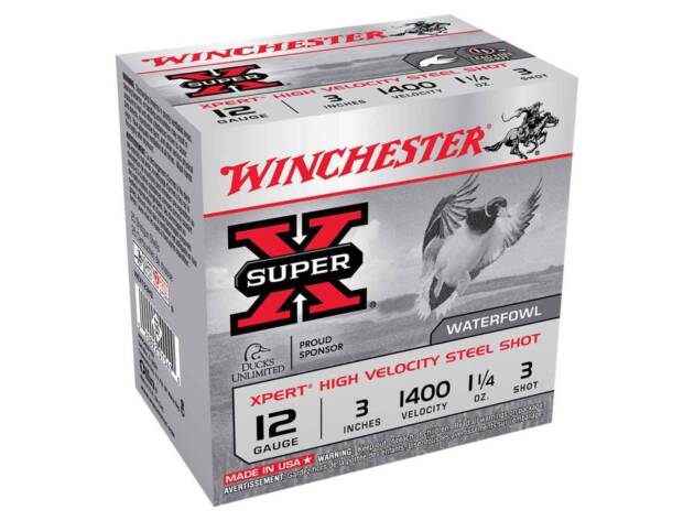 Winchester Super-X Xpert 12 Gauge 3" 1-1/4 oz. #3 Steel Shot Shotgun Ammo - 25 Rounds - WEX123H3