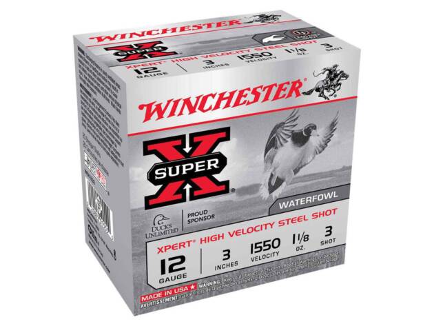 Winchester Super-X Xpert 12 Gauge 3" 1-1/8 oz. #3 Steel Shot Shotgun Ammo - 25 Rounds - WEX1233