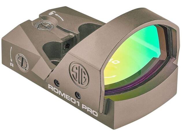 Sig Sauer, Romeo1 Pro, Reflex Sight, 6 MOA Dot, FDE, 1 MOA Adjustments - SOR1P103