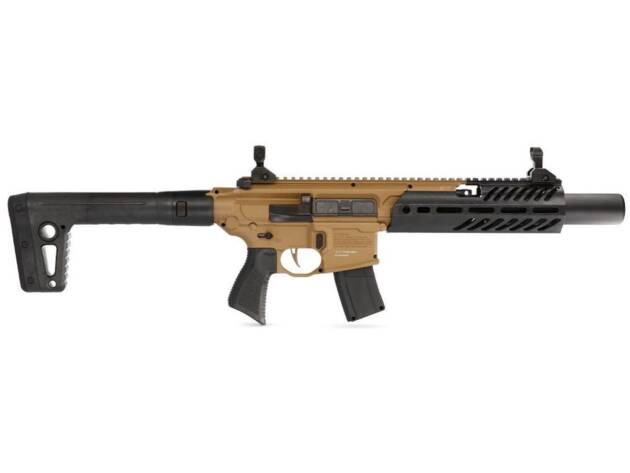 Sig Sauer airgun mcx canebrake .177 caliber pellet co2 30rd mag two-tone fde/blk - AIRMCXCANEBRAKE