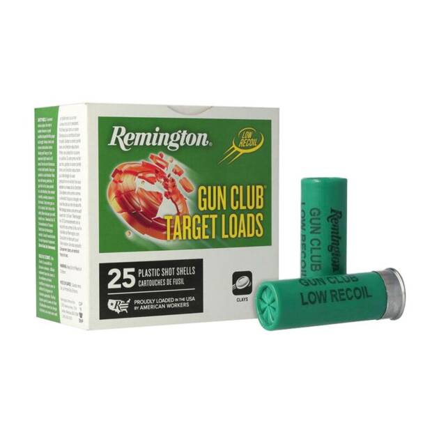 Remington Gun Club Target Load 2-3/4? 1-1/8 oz. #8 Shot 12ga Shotgun Ammo - 25 Rounds - 20243