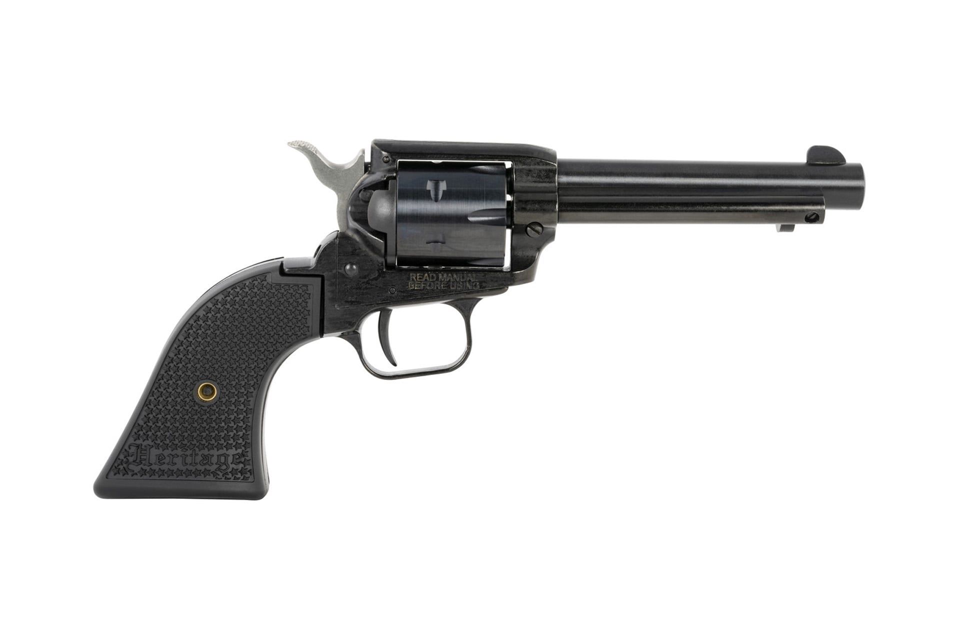Heritage Mfg RR22B4PG Rough Rider 22 LR 6 Shot, 4.75", Black Cerakote Cylinder, Black Polymer Grip, Hammer/Thumb Safety, Exposed Hammer - RR22B4PG
