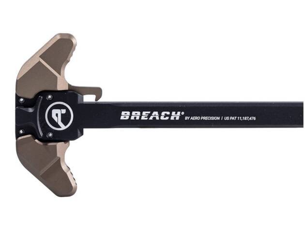 Aero Precision AR-10 Breach Ambi Charging Handle w/ Small Lever - Black/Kodiak Brown - APRA700340C