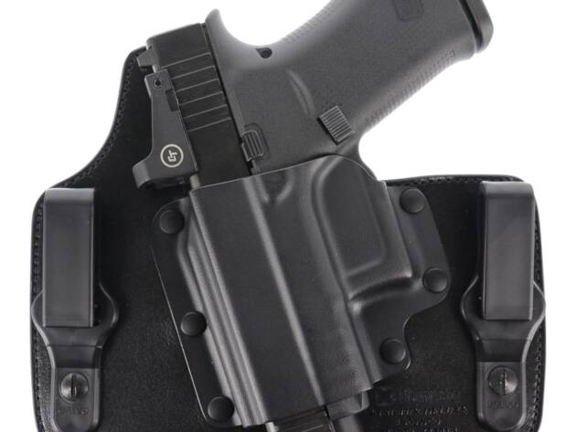 Galco KT801RB KingTuk Deluxe IWB Black Kydex/Leather Compatible w/Glock 43/43X/Springfield Hellcat Pro UniClip Mount Left Hand - KT801RB