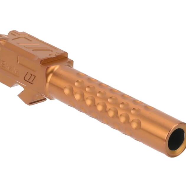 Zev Technologies Optimized Match Barrel For GLOCK 19 Gen 1-5 - Bronze 1:14 Twist - BBL-19-OPT-BRZ