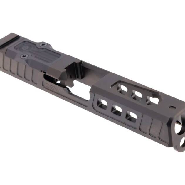 Zev Technologies Z19 Hellbender Stripped Slide Fits GLOCK 19 Gen 3 - RMR Cut - Black - SLD-Z19-3G-HEL-RMR-B