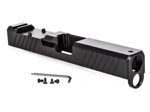 Zev Technologies Z19 Duty Stripped Slide Fits GLOCK 19 Gen 4 - RMR Cut - Black - SLD-Z19-4G-DUTY-RMR-BLK