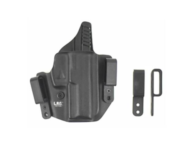 L.A.G. Tactical, Inc., L.A.G. Defender, Inside the Waistband Holster, Fits Springfield Hellcat Pro, Kydex, Matte Finish, Black, Right Hand - 3057