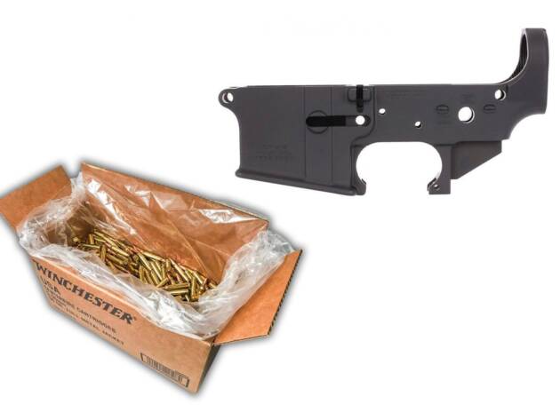 Anderson Stripped No Logo Lower Receiver + 1000 rounds of Winchester 5.56 Ammo Bundle - 21568