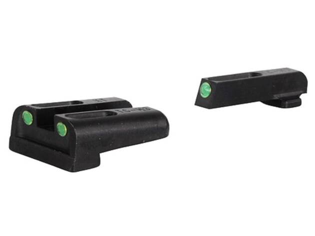 TruGlo TG131XT TFO Black | Green Tritium & Fiber Optic Front Sight Green Tritium & Fiber Optic Rear Sight - TG131XT