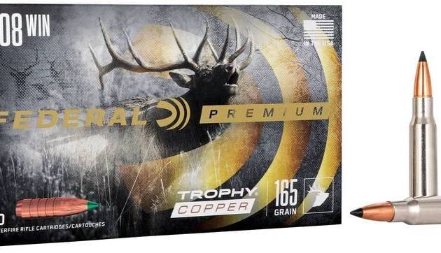 Federal P308TC2 Premium 308 Win 165 gr Trophy Copper (TC) Rifle Ammo - 200 Rounds