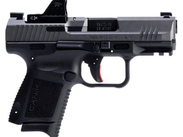 Canik TP9 Elite 3.6" 9mm Luger 15+1/12+1Rd, Tungsten Gray Cerakote Slide, Black Polymer Frame w/Picatinny Rail, MeCanik M01 Red Dot - HG7169TN