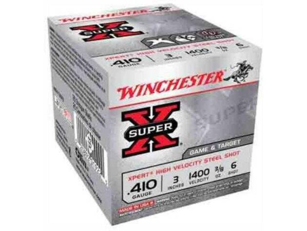 Winchester Super X Xpert High Velocity 410 Gauge Ammo 3" 3/8 oz #6 Shot 250rd