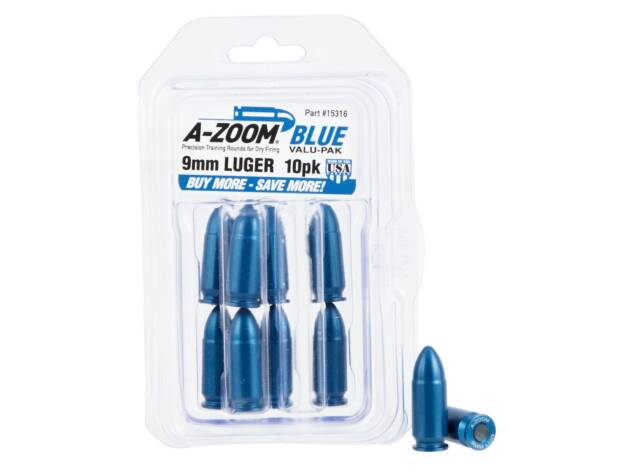 A-ZOOM SNAP CAP 9MM BLUE - 15316