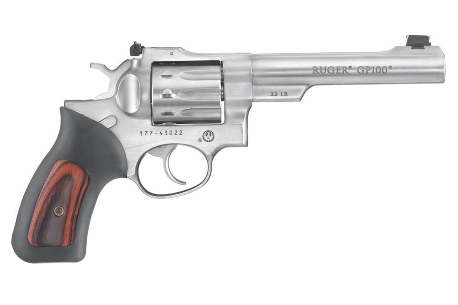 Ruger 1757 22 LR 10rd 5.5" Stainless Barrel, Cylinder, Black Rubber w/Wood Insert Grip, Transfer Bar Safety, Exposed Hammer - 1757