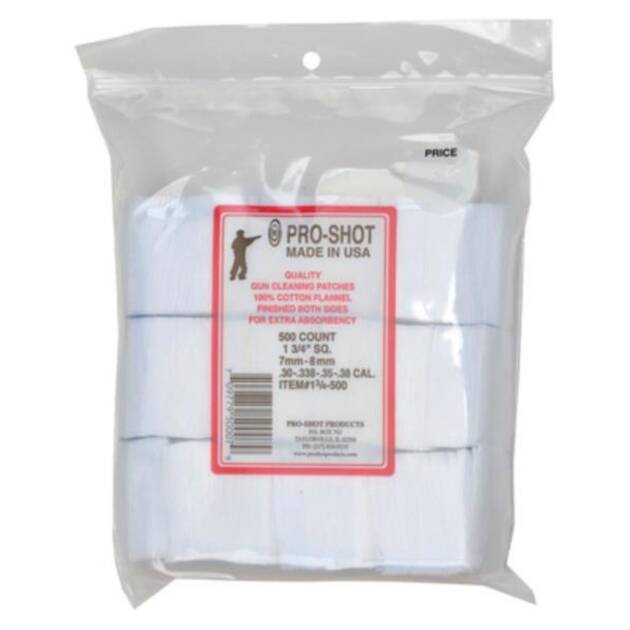 Pro-Shot Products, 1 3/4-500, Patch, 1.75", For 7MM-38 Caliber, 500 Pack - PST134500