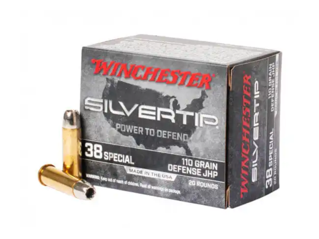 Winchester Ammunition Silvertip 38 Special 110 Grain Hollow Point Handgun Ammo - 200 round case - W38ST