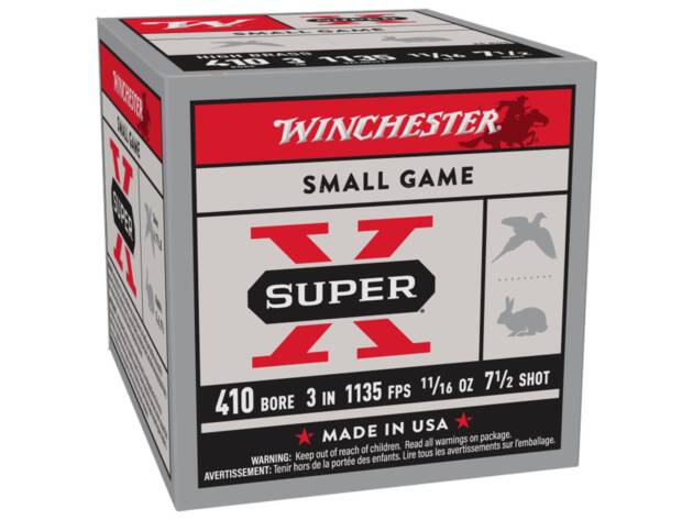 Winchester X4137 Super-X Shotshell 410 Bore 11/16 oz 3in Centerfire Shotgun Ammo, 250 Rounds - X4137