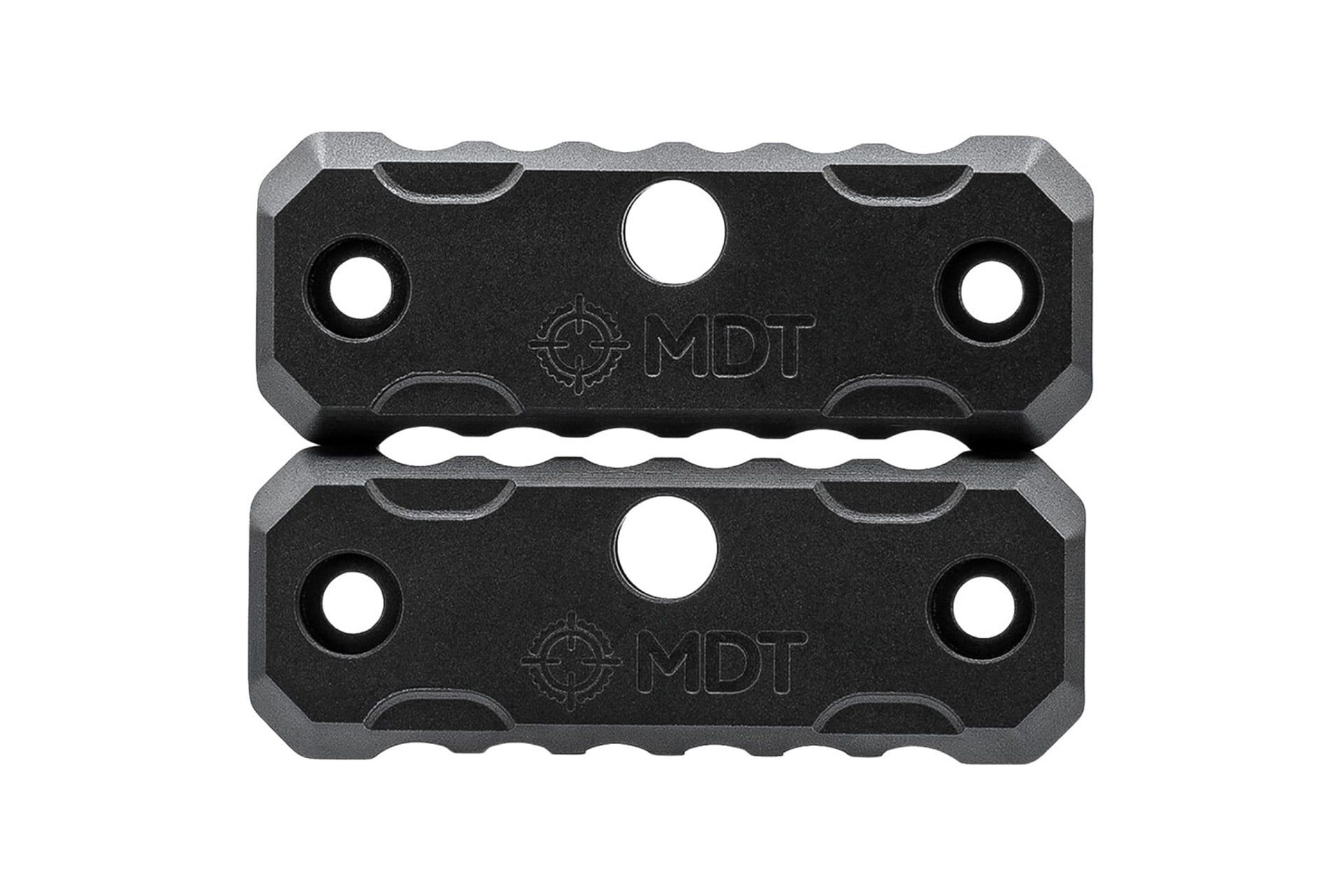MDT, Exterior Forend Weights, .35lbs Each/.70lbs Total, Nitride Finish, Black, Case Hardened 1018 Steel, Fits M-lok, Includes (2) Individual Weights - MDT107320-BLK