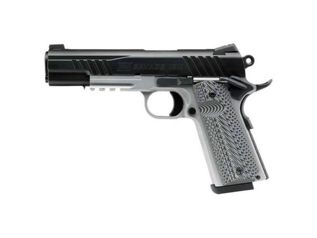 Savage 67207 1911 Govt 45 5" Black/SS Black Melonite 2 Tone - 67207