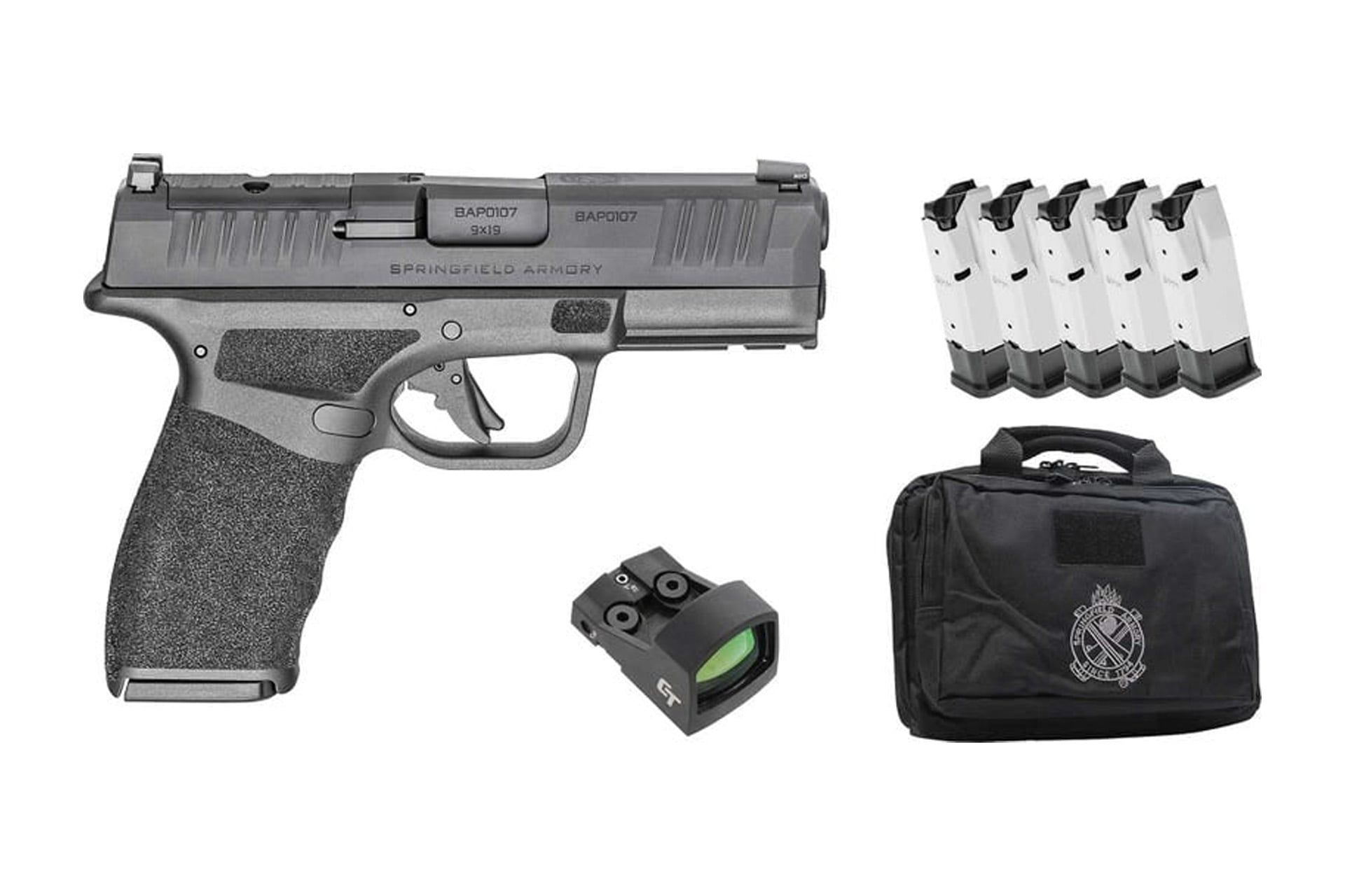 Springfield CA Hellcat Pro OSP 9mm 3.7" 10rd Semi-Auto Pistol - Black w/ Gear Up Package 2025 - Springfield CA Hellcat Pro OSP 9mm 3.7" 10rd Pistol, Black w/ Gear Up 2025