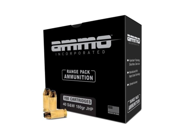 Ammo Inc .40 S&W JHP 180gr Handgun Ammo - 750 round case - 40180JHP-A150