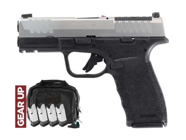 Springfield Armory Hellcat Pro CA Compliant 9mm 3.7" Compact Semi-Auto Pistol - Stainless - Gear Up Package