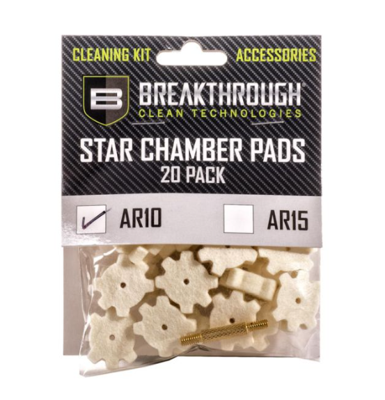 Allen AR-10 Star Chamber Pad With #8-32 Thread (Male / Male) Adapter - 20 Pack - BT-AR10SCP-20PK