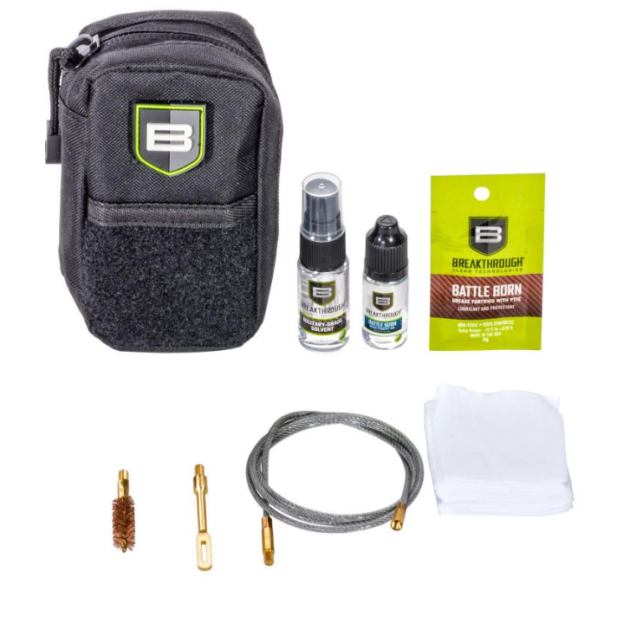BCT Compact Pull Through (Cop) Cleaning  Kit  Nylon Pouch With Molle - Cable Pull Through  - .357 / .38 Cal / 9mm - BT-COP-35/38/9R-BLK