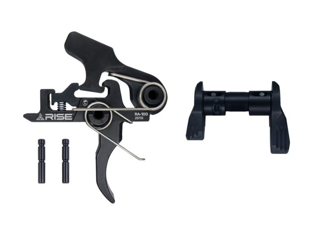 Rise Armament RA-100 Curved Two-Stage Trigger & RA-6423 Black Ambi Safety Selector