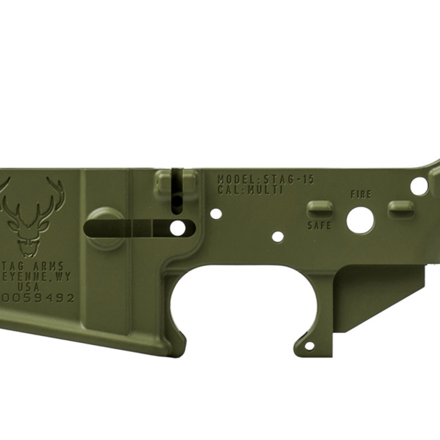 Stag 15 Stripped Lower Receiver - OD Green Anodized - WY Variance - STAG301131