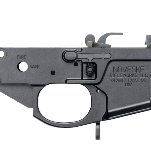 Noveske Receiver Lower 4Th Generation Noveske9 BLK Anodize Installed- Ambi Controls Paddle Mag Release Included- Tension Screw - 04000321K