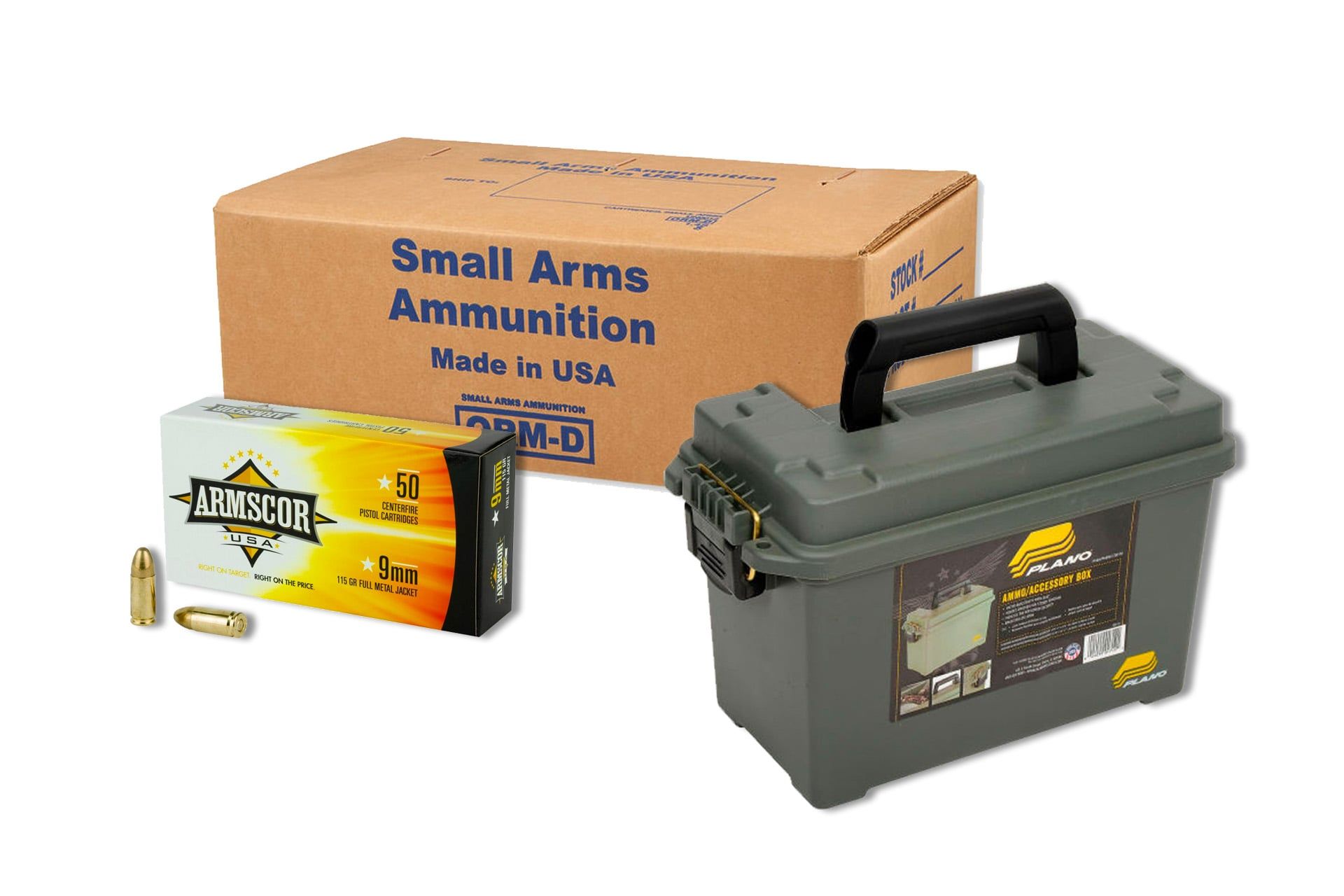 Armscor USA 9mm Luger FMJ 115GR Ammunition Handgun Ammo - 1000 Rounds - 17448