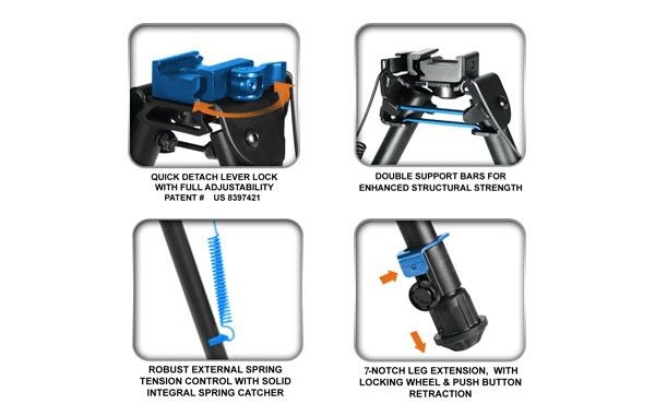 UTG Tactical OP Bipod, QD Lever Mount - Image 8