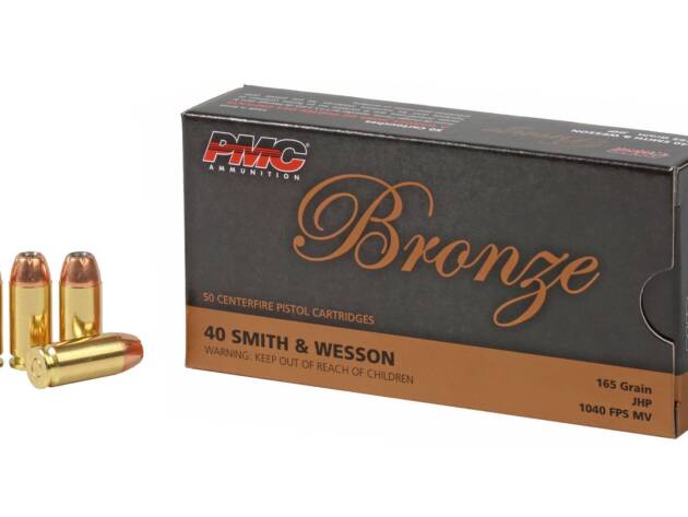 PMC Bronze 40S&W 165 Grain Jacketed Hollow Point Handgun Ammo - 50 Rounds - PMC40B