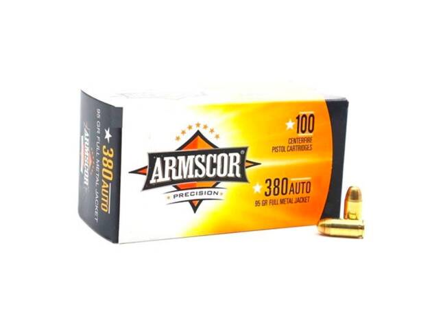 Armscor 50315 Pistol Value Pack 380 ACP 95 gr Full Metal Jacket (FMJ) Handgun Ammo - 100 Rounds - ARM50315