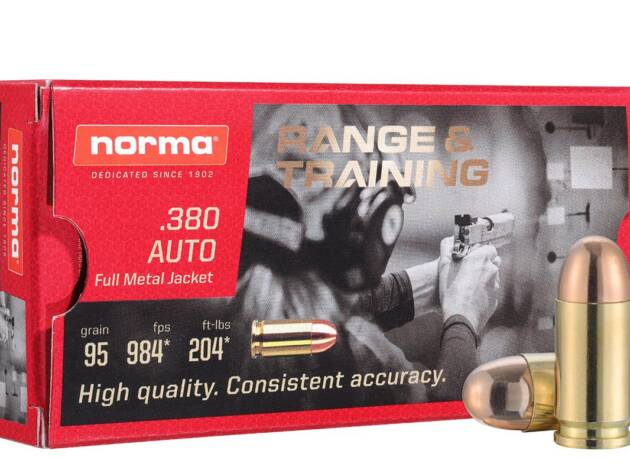 Norma Shooting .380 Auto FMJ 95 Grain Ammo Handgun Ammo - 50 Rounds - 8.10E+11
