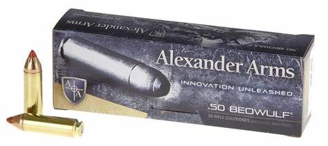 Alexander Arms AB300FTXBX Rifle Ammo 50 Beowulf 300 gr Hornady FTX Polymer Tip Rifle Ammo - 20 Rounds - ALEXA-B300FTXBOX